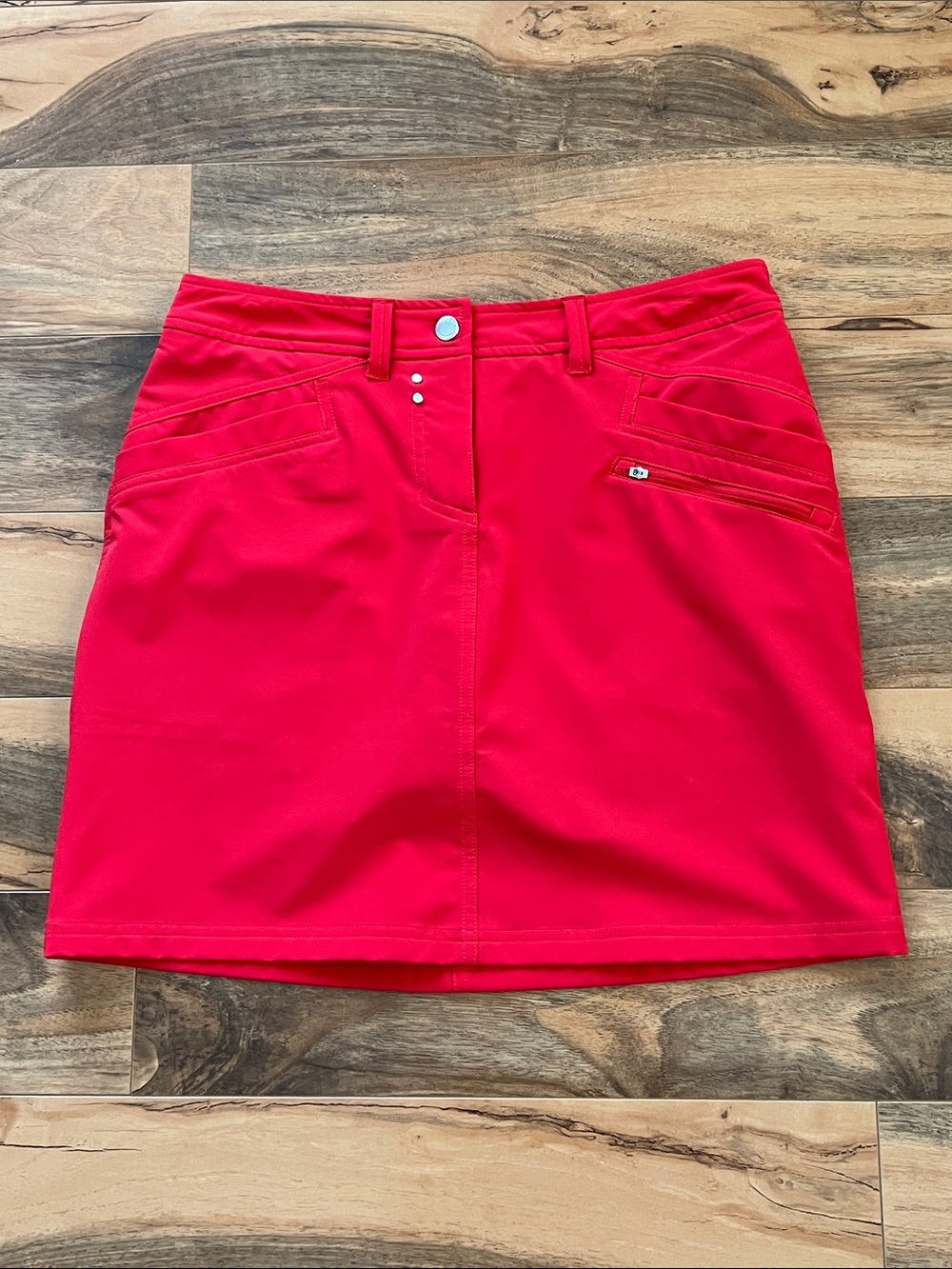 NVO Golf Skort Sz 6 Red Built In Shorts Stretch Athletic Pickleball Tennis Skirt